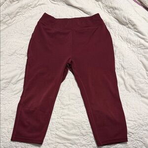 POP Fit Burgundy Activewear Leggings